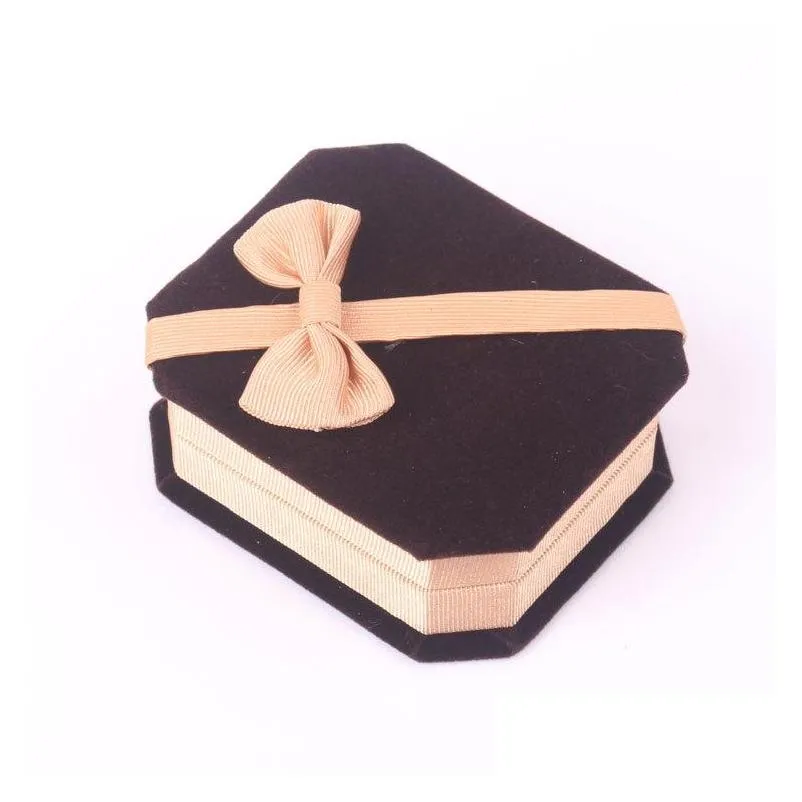  arrivals jewelry boxes packaging necklaces pendant velvet ring earrings elegant classic luxury show case box 78x67x30mm