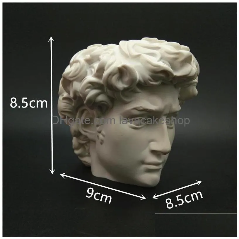 silicone mold human head potted plant 3d plaster candle resin concrete diy handmade crafts decoration tools 220531