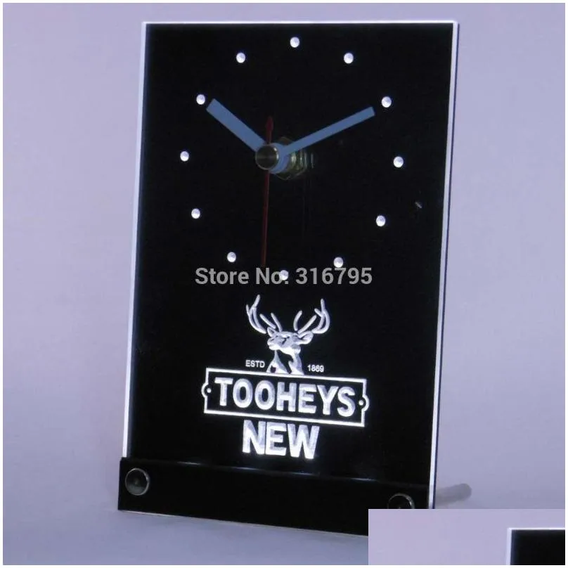 wall clocks tnc0117 tooheys beer deer 3d led table desk clock