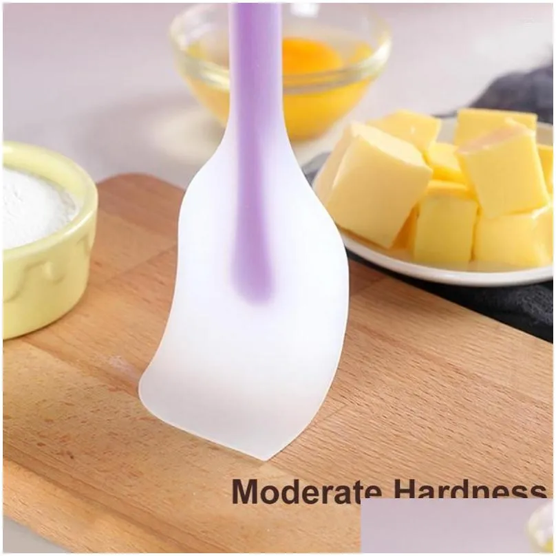 baking tools 1pc silicone cream scraper non stick butter spatula cutter chocolate smoother heat resistant kitchen pastry