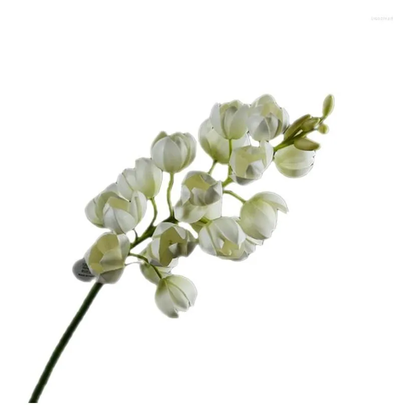 decorative flowers mbf eva white artificial orchid yucca gloriosa home party wedding fake simulation big lily of the valley