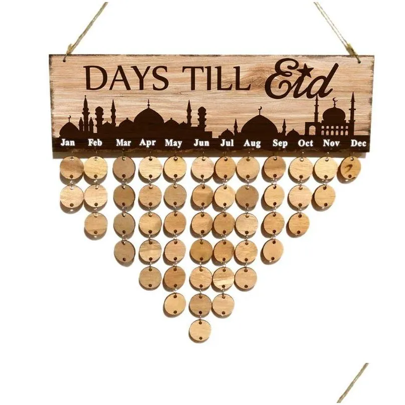 christmas decorations 1 set 50pcs board add50pcs ring countdown ramadan days date notes pad plate calendar reminding boards wooden home