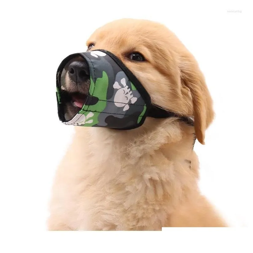 dog apparel muzzle cloth adjustable mask for pet dogs anti bite stop barking small large mouth muzzles accessories