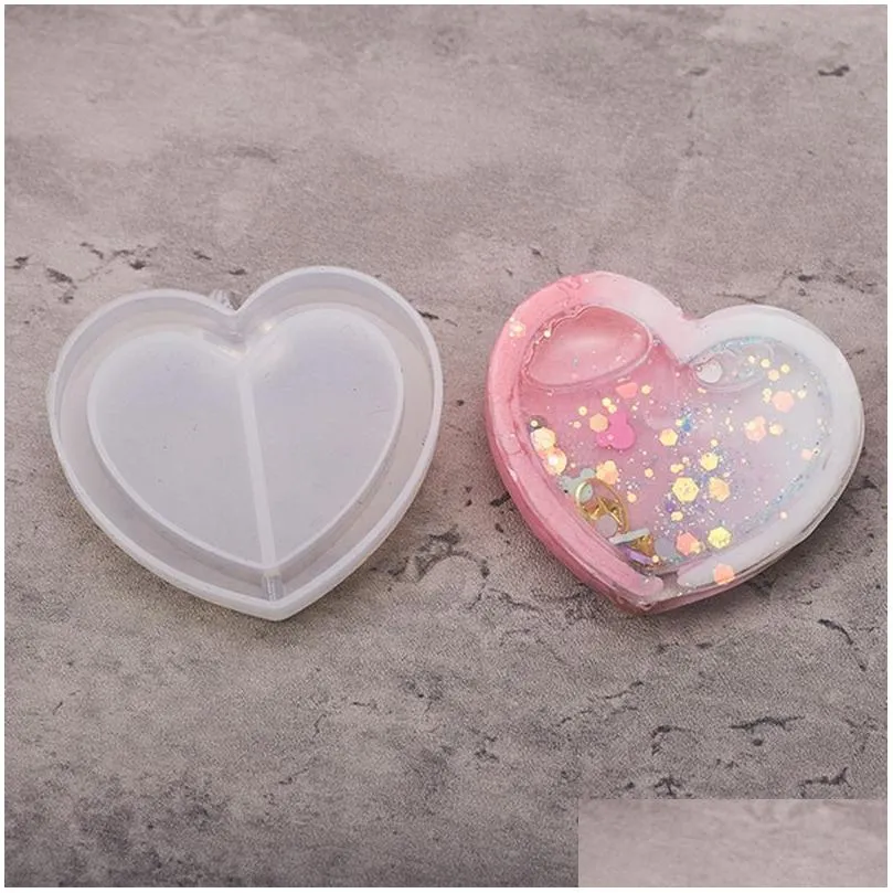 baking tools kawaii shaker silicone mold resin heart star moon ice cream uv epoxy moulds key chain pendant craft jewelry
