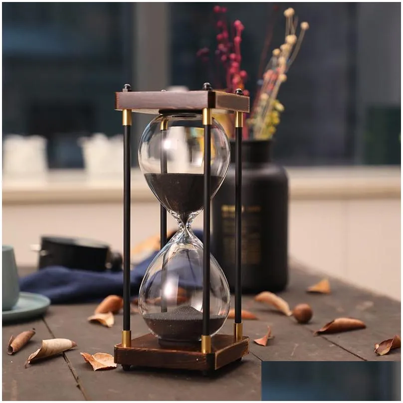 other clocks accessories 30 minutes hourglass sand timer for kitchen school modern wooden hour glass sandglass clock timers home