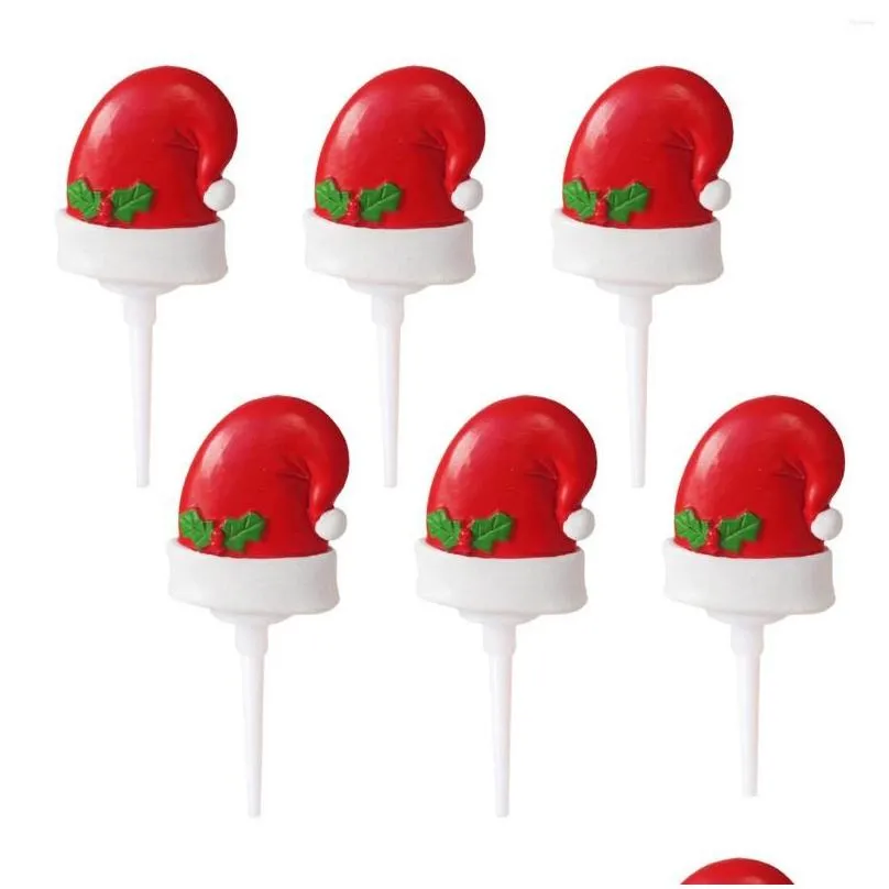 christmas decorations resin santa claus cupcake topper merry for party cake xmas home year 2022