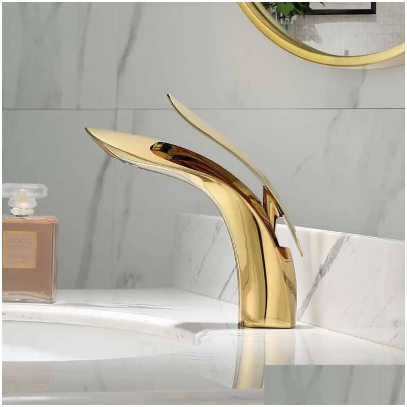 bathroom sink faucets basin mixer tap brass gold/black/white wash deck mounted single handle and cold faucet torneira