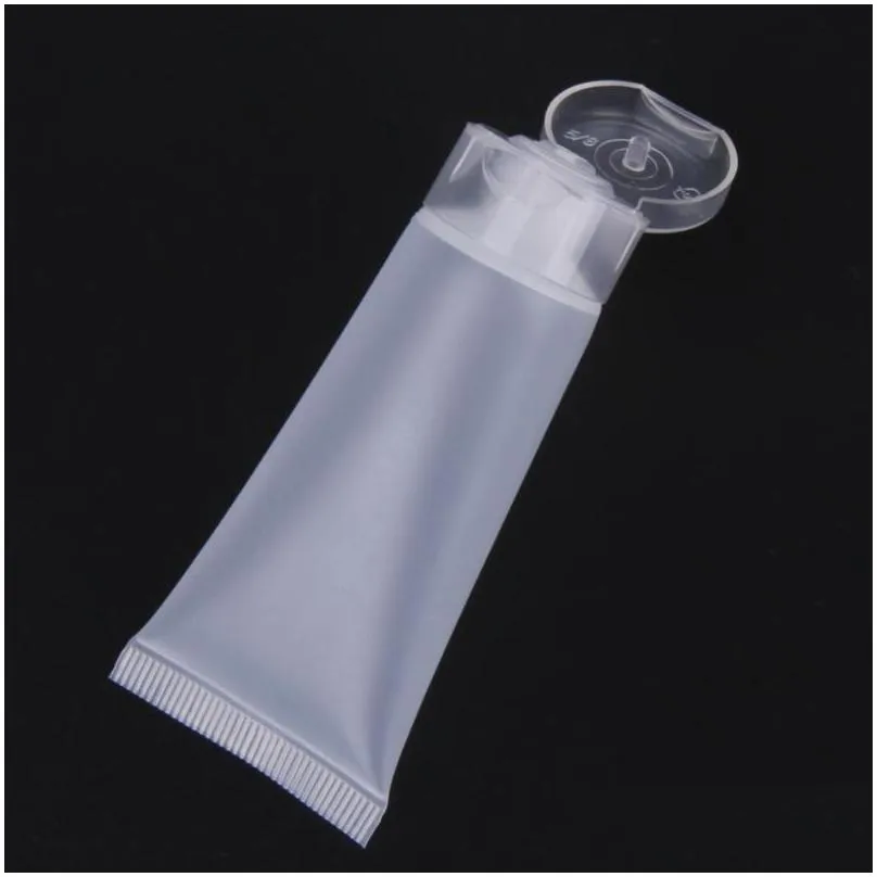 10pcs refillable tube dull polish empty cosmetic bottle soft tube with cap travel squeeze make ups container refillable bottles