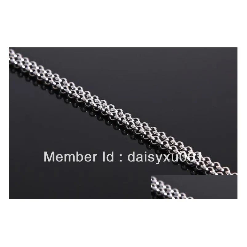  wholesale 2mm 316l stainless steel necklace round rolo link chains women mens fashion jewelry 20pcs link chains