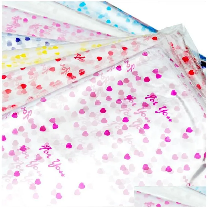 100pcs transparent plastic gift package bag clear cellophane bag dolls flower gift packing plastic1