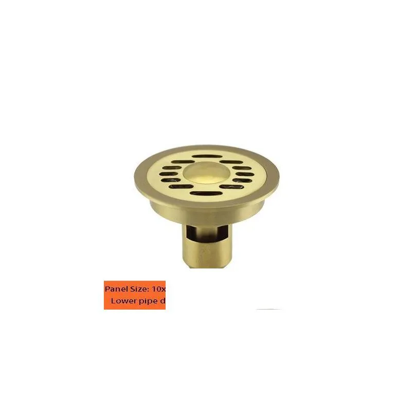 other bath toilet supplies 10 cm brass round floor drain cover shower waste drainer grate gold