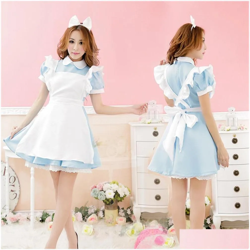 lolita princess maid dresses fancy apron dress maid outfits uniform anime cute costume stage performance costume kitchen clothes