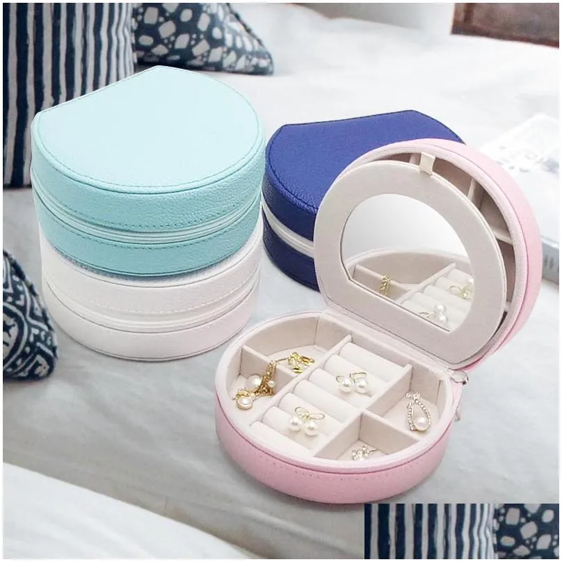 travel jewelry packaging box casket cosmetics organizer rings earring case necklace nail polish beauty container accessories