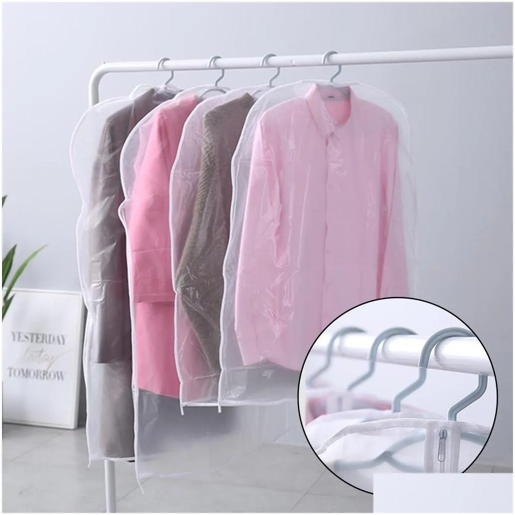 10pcs garment clothes coat dustproof cover suit dress jacket protector travel storage bag thicken clothing dust cover dropship