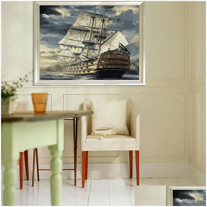 paintings diy digital oil painting by number kit canvas paint home wall art decoration fast ship enough stock drop wholesale