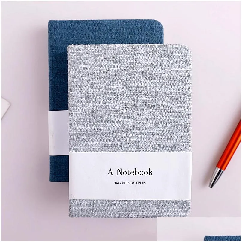 a5 a6 simple pure color cloth hand books blank pages related to the horizontal notebook school office stationery diary book