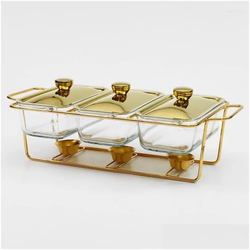 plates wedding party luxury glass chafing dish el serving gold buffet warmer