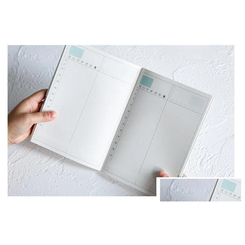 diy undated monthly weekly plan book a5 a6 colorful thick agenda paper book 128 sheets suit for hobonichi cover