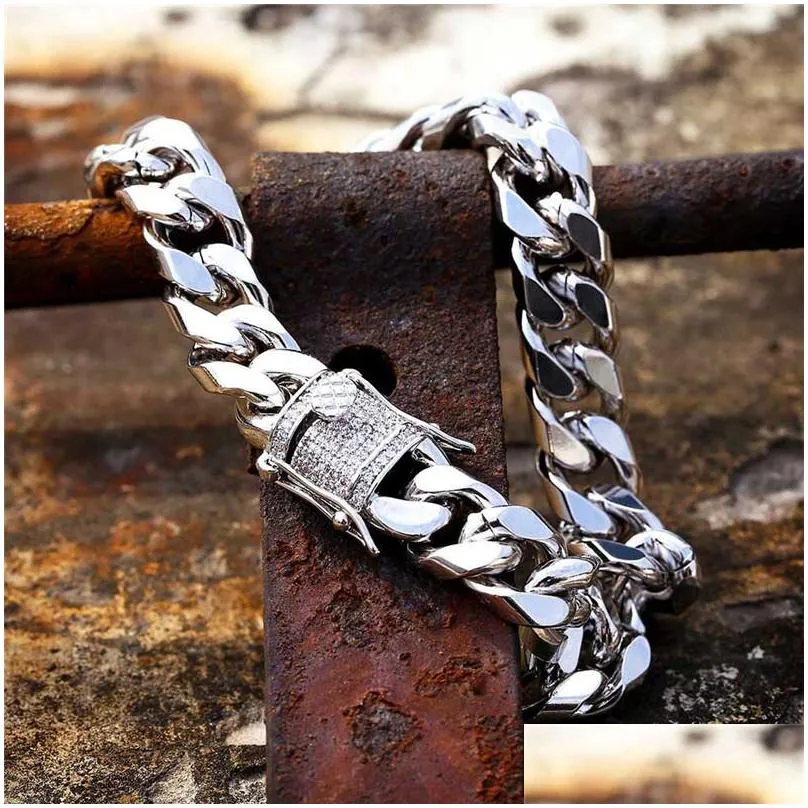 high quality cool mens bracelet designer cuban link chain gold bracelet man copper jewelry aaa cubic zirconia silver bangle hip hop diamond chains fashion