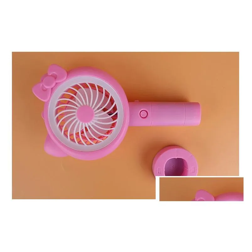 summer high fashion mini cartoon fan portable handheld mini cool air cooler usb charging led light for baby kid ship