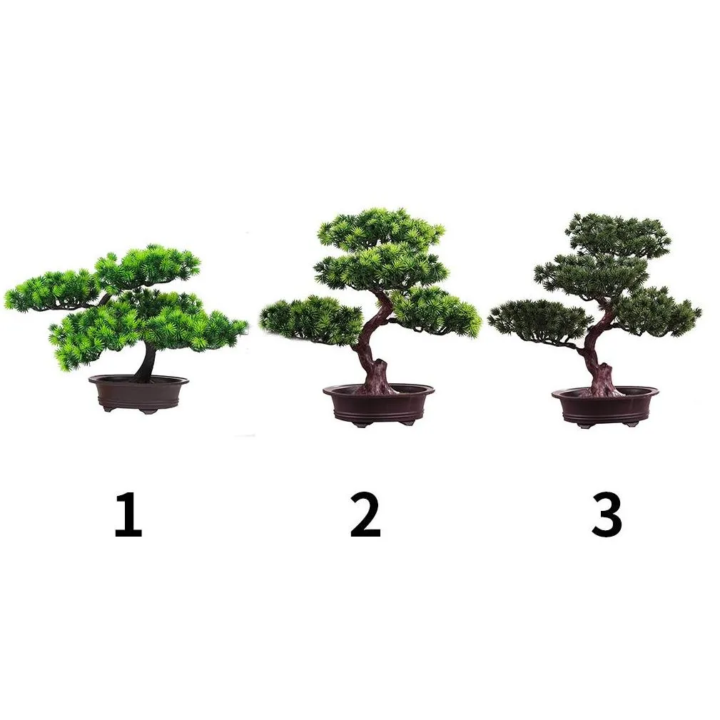 decorative flowers wreaths simple gift artificial ornament pine tree festival bonsai diy simulation accessories lifelike home potted