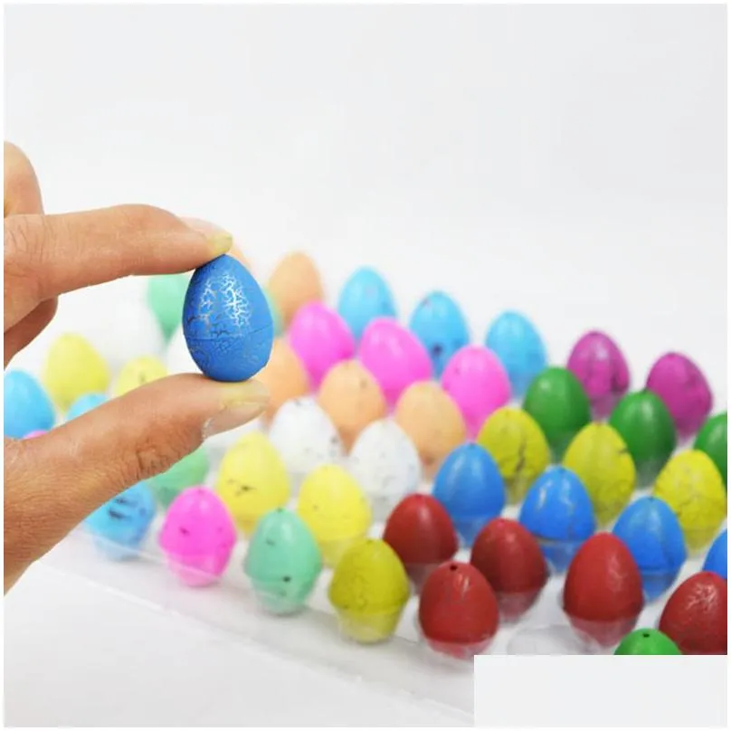 60pcs inflatable magic hatching dinosaur eggs add water growing dino eggs child kid educational toy easter interesting gift dbc dh1303