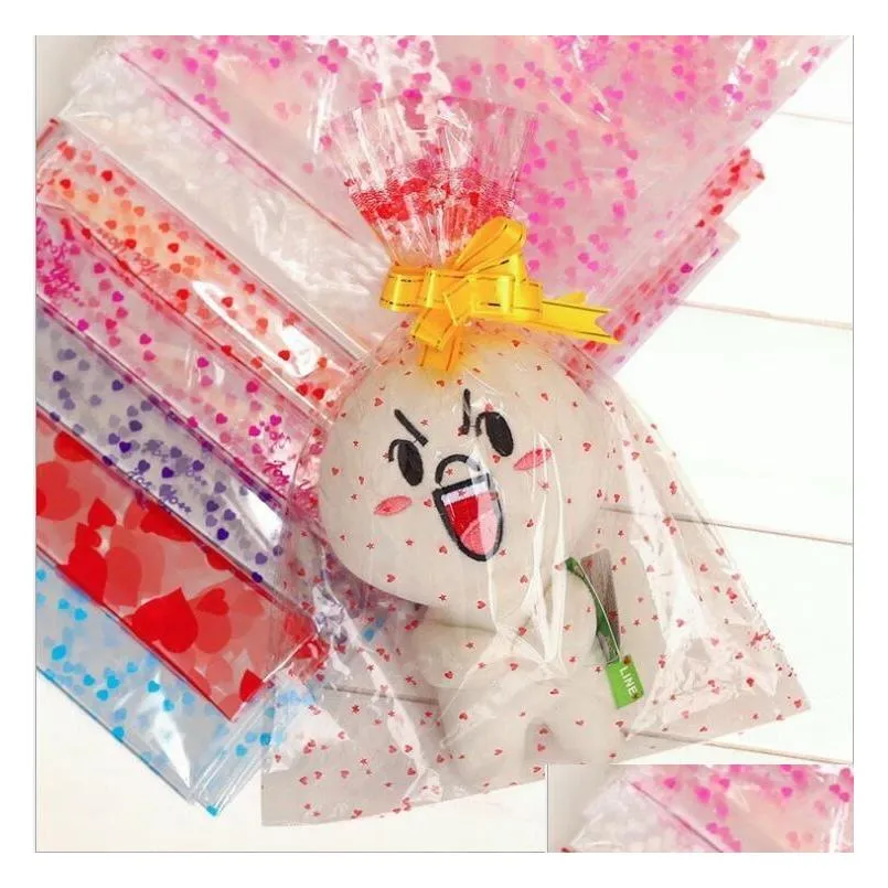 100pcs transparent plastic gift package bag clear cellophane bag dolls flower gift packing plastic1