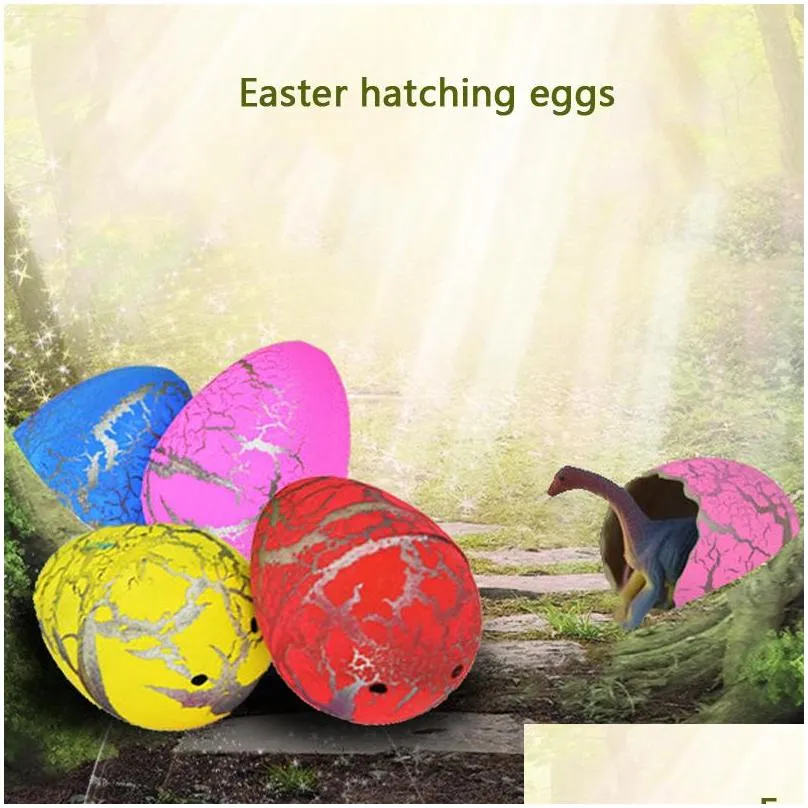 60pcs inflatable magic hatching dinosaur eggs add water growing dino eggs child kid educational toy easter interesting gift dbc dh1303