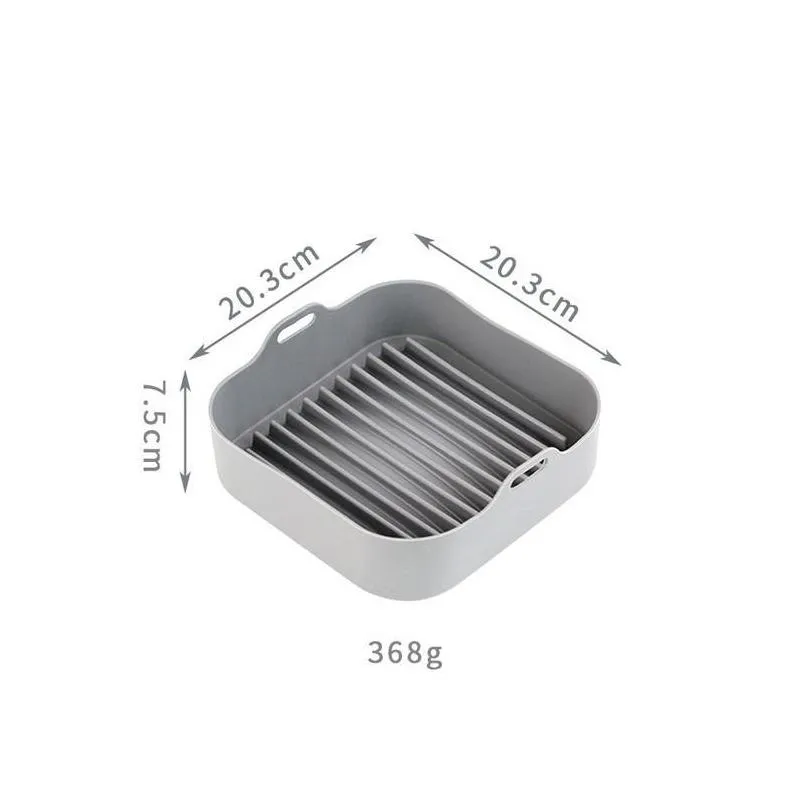 mats pads multifunctional airfryer silicone pot air fryers oven accessories bread fried chicken pizza basket baking tray fda dishes