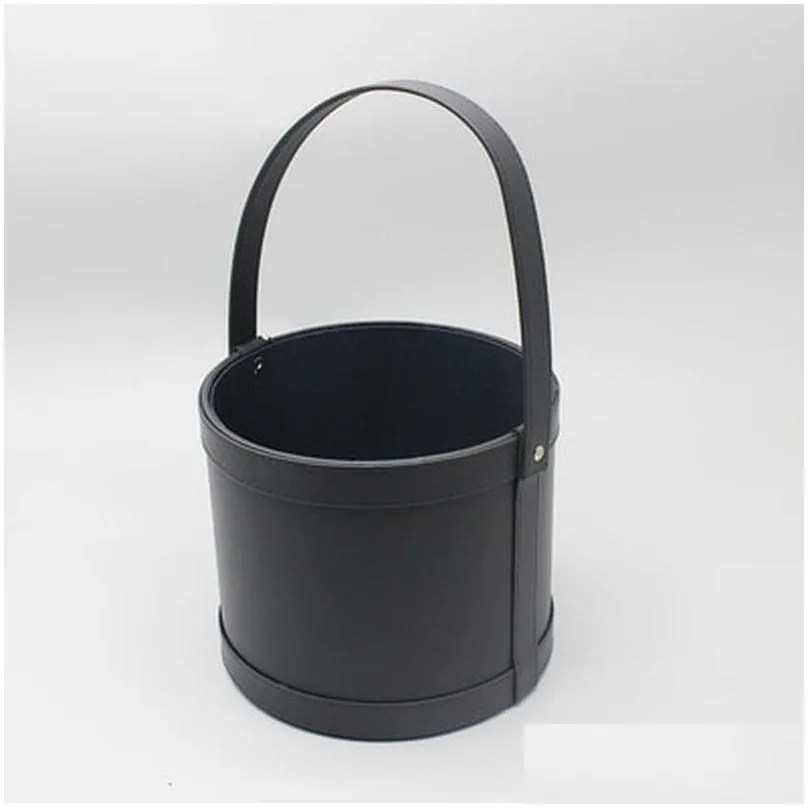 florist hat boxes leather handheld round box candy gift packaging for gifts christmas flowers living vase