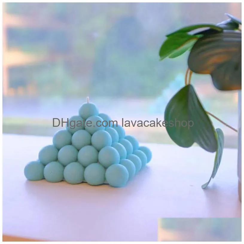 round spherical wax molds plaster mold aroma candles 3d shape handmade silicone moulds diy candle decoration mould 220531