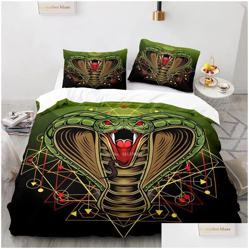 bedding sets animal pattern snake set for kids adult bed covers single double king queen size duvet cover 2/3pcs bedclothes