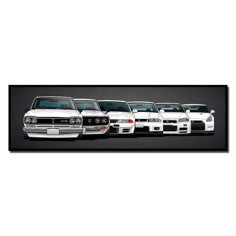 paintings canvas painting hd print modular artwork modern 5 pieces nissan skyline gtr car pictures bedside home decorative wall art