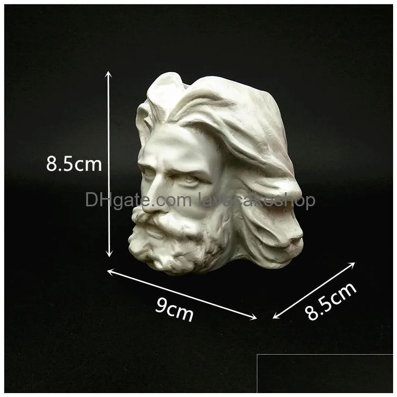 silicone mold human head potted plant 3d plaster candle resin concrete diy handmade crafts decoration tools 220531