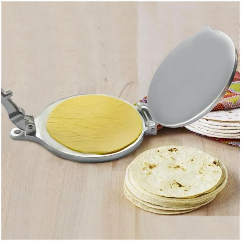 baking pastry tools 8 inch aluminum tortilla press. maker flour press rotis dough press