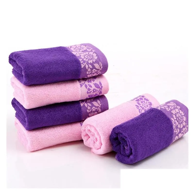 custom logo promotion gift superfine fiber towel water uptake quick drying towel 34x73 cm household towels peony pattern wholesale