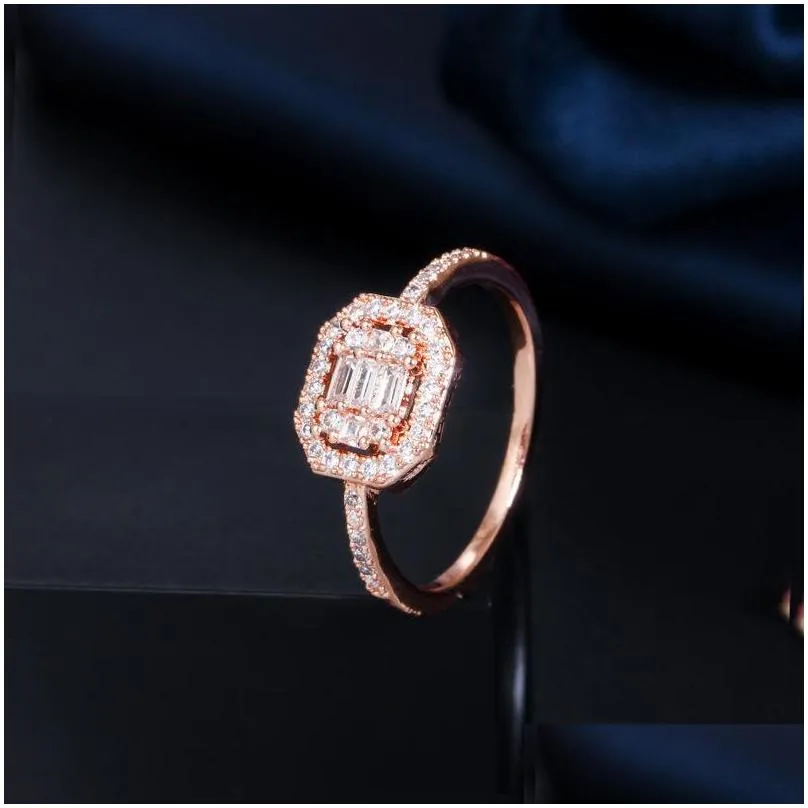 luxury jewelry wedding rings square designer ring round silver rose gold plated white aaa cubic zirconia size 69 south american engagement copper rings for