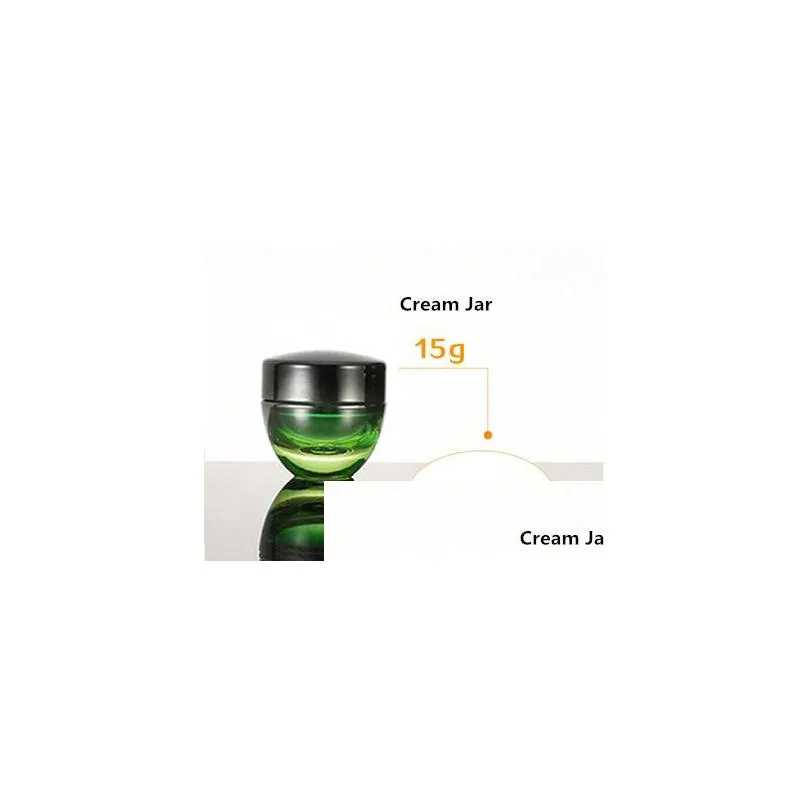 packing bottles green glass bottle empty cosmetic container essence dropper spray cream skin care bottling 15g 50g 30/50/100ml1