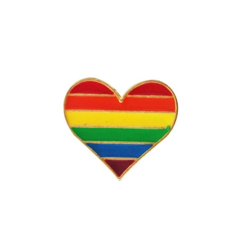 rainbow color enamel lgbt brooches for women men gay lesbian pride lapel pins badge fashion jewelry in bulk