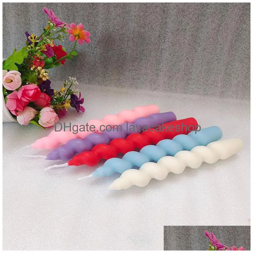 candles 2pcs long spiral pillar candle distortion knot scented natural soy wax candles romantic candle dinner home decor dro 220831