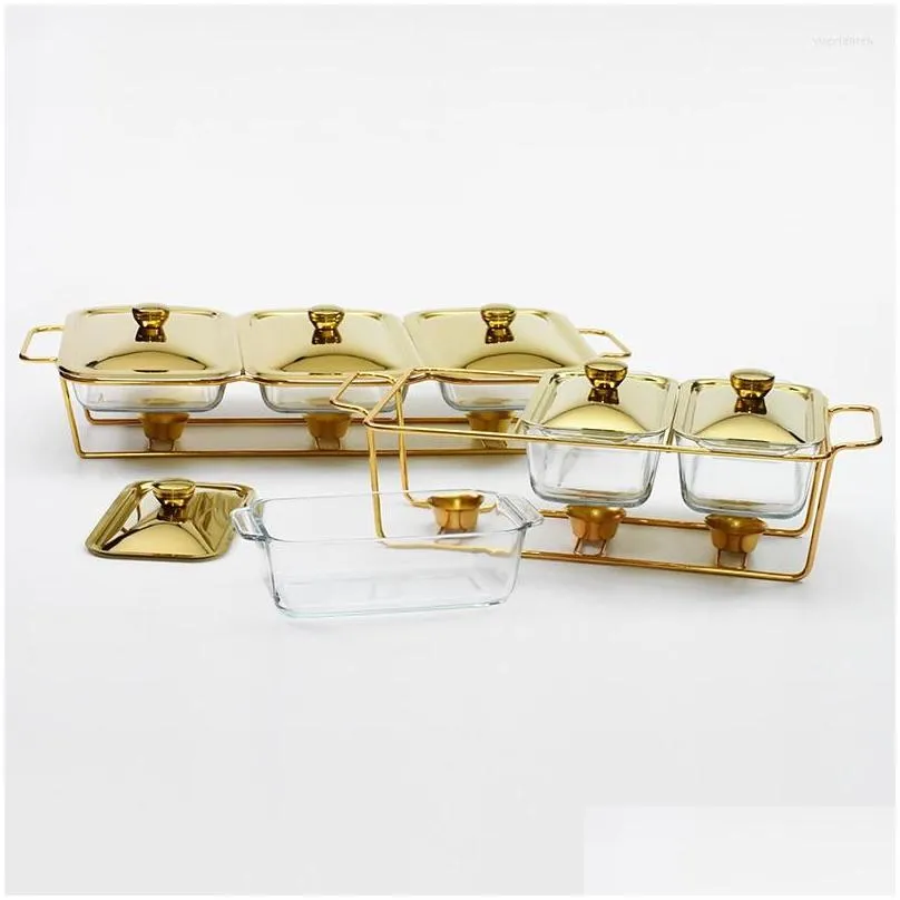 plates wedding party luxury glass chafing dish el serving gold buffet warmer