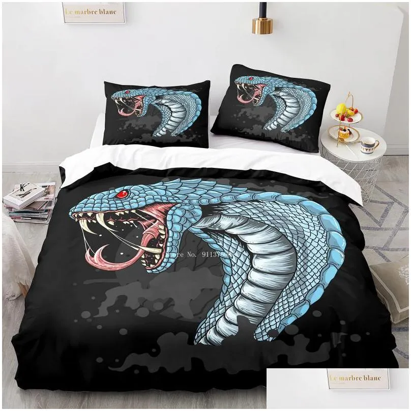 bedding sets animal pattern snake set for kids adult bed covers single double king queen size duvet cover 2/3pcs bedclothes