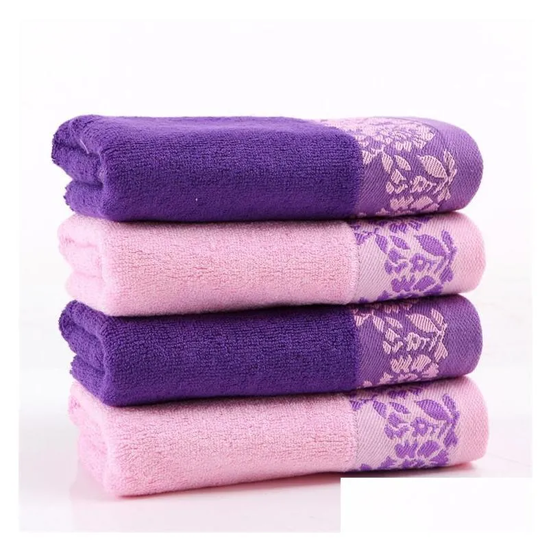 custom logo promotion gift superfine fiber towel water uptake quick drying towel 34x73 cm household towels peony pattern wholesale