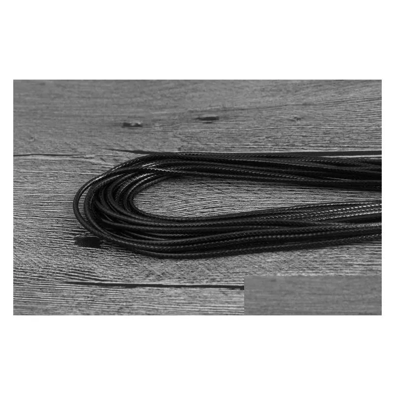 black wax leather snake necklace 45cm 60cm cord string rope wire extender chain with lobster clasp diy fashion jewelry component in