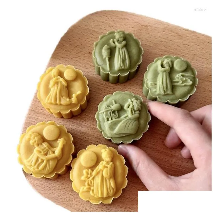 baking tools mooncake mold festival diy hand press cutters pastry decorating gadgets