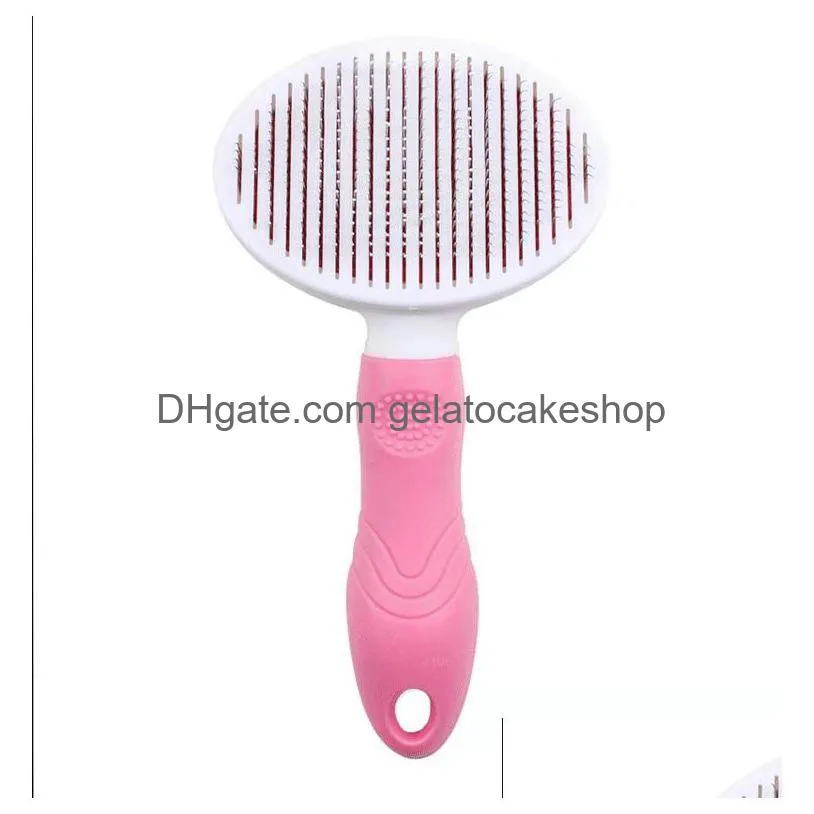 dog grooming tool self cleaning slicker brush cat bunny pet shedding brush