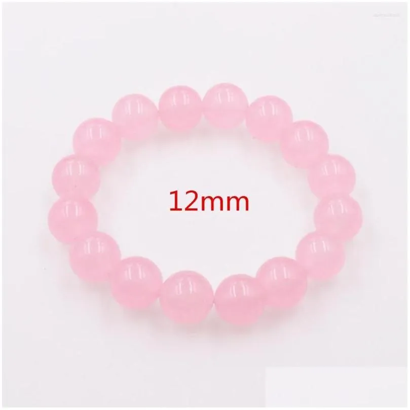 charm bracelets 15 style strecth bracelet natural stone jades crystal 12mm yoga beaded for women gift wristband jewels 19cm b366