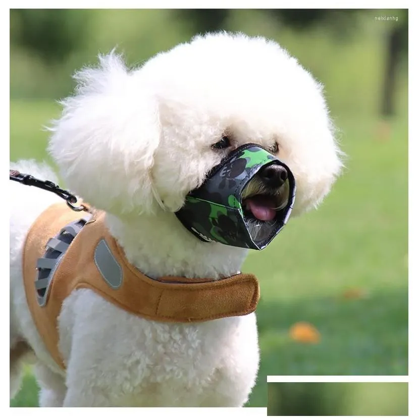 dog apparel muzzle cloth adjustable mask for pet dogs anti bite stop barking small large mouth muzzles accessories