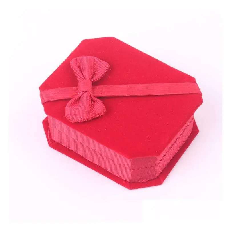  arrivals jewelry boxes packaging necklaces pendant velvet ring earrings elegant classic luxury show case box 78x67x30mm