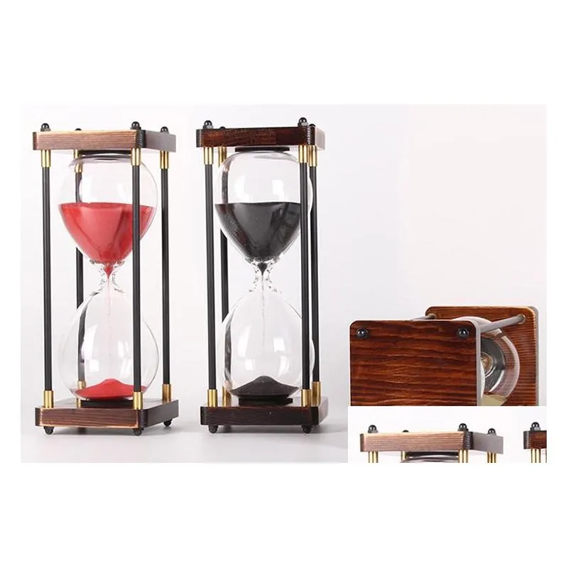 other clocks accessories 30 minutes hourglass sand timer for kitchen school modern wooden hour glass sandglass clock timers home